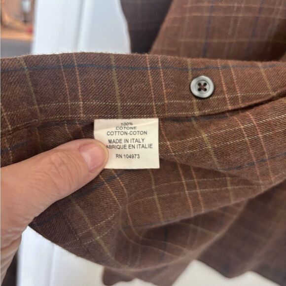 Puntodue Brown Plaid Shirt - Picture 3 of 6